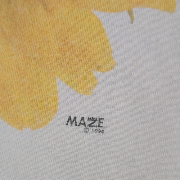 Vintage 1994 Sunflower Maze Art Nature Cottagecore Single Stitch Shirt - Size M - Picture 3 of 8